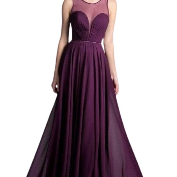Ladivine CJ251 Evening Dress Purple Size 4 - Picture 3 of 7